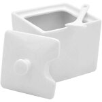 Sucrier avec cuillre sucrier en porcelaine avec couvercle 200 ml