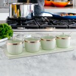 Sucrier pot a condiments, sucrier rcipient a sel et sucre, caf de cuisine