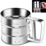 Sucrier en poudre en acier inoxydable a une main, tamis a sucre en poudre, ustensiles de cuisine goodnice ...