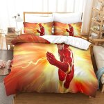 Superhero housse de couette d imprim�� the flash - parure de lit microfibreavec fermeture ��clair housse ...
