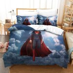 Superman ensemble housse de couett imprim� d et taie d'oreiller , ultra doux microfibre hypoallerg�nique ...