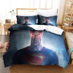 Superman ensemble housse de couett imprim� d et taie d'oreiller , ultra doux microfibre hypoallerg�nique ...