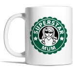 Superstar mum ceramic mug, mum mug, coffee store parody pastiche mug, thank you mum mug, womens gift, ...