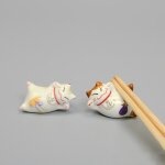 Support de baguettes chat porte - bonheur en cramique, style japonais, support de baguettes, vaisselle ...