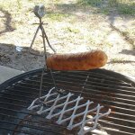 Support de barbecue portable en mtal, pour camping en plein air, nouveaut artisanat brat chiens chauds, ...