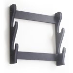 Support en bois 2 places katanas presentoir mural epee sabre d�coration
