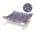 Support en bois pour animaux de compagnie berceau support en bois d�tachable tissu confortable lit pour ...