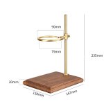 Support pour cafetière avec socle en bois support de filtre goutteur a hauteur réglable pour brassage ... Support pour cafetière avec socle en bois support de filtre goutteur a hauteur réglable pour brassage ...