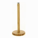 Support essuie - tout - porte essui tout en bambou - dimension 14x32 cm