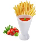 Support d'étagère pour frites, assortiment de sauces, tasse de trempage, tasse de service 2 en 1 Support d'étagère pour frites, assortiment de sauces, tasse de trempage, tasse de service 2 en 1