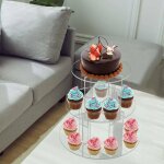 Support a gteaux de mariage en acrylique a 3 niveaux, prsentoir a cupcakes, tasse en cristal, dcoration ...