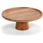 Support a g�teau - andrea house - ah - ms21074 - bois d'acacia - multicolore - 21, 5 cm de diam�tre