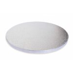 Support a gteau epais rond argent