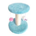 Support a gratter pour chat, petit poteau a gratter pour animaux de compagnie avec corde en sisal, boule ...