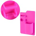 Support mural pour brosse � dents de salle de bain rasoir dentifrice brosse � dents en silicone , rose ...