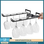 Support mural en fer pour verres a vin t1, etagre a cintre, rangement pour verres a pied, haute qualit, ...