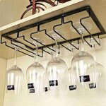 Support mural pour verres a vin, sous - meuble suspendu, porte - gobelet a champagne, support pour verres ...