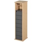 Support papier toilette - porte - papier toilette - armoire pour papier toilette - 2 niveaux + sortie ...