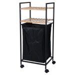 Support de rangement et 2 �tag�res panier � linge bathroom solutions
