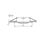 Support spot encastrable carr? orientable navi noir