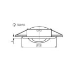 Support spot encastrable rond orientable 45? argus graphite