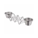 Support a tacos en acier inoxydable avec 2 tasses herzberg hg04043