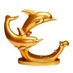 Support de verre a vin en forme de dauphin, support de bouteille de vin cr�atif, statue en r�sine pour ...