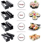Sushi maker kit 11 pi�ces outil de sushi making en plastique avec 8 formes moule de rouleau riz a sushi ...