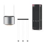 Suspension aldan grad led 3x9w noir / alu bross� 230v aluminium