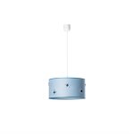 Suspension button bleu clair 1xe27 (3575x35x35cm)