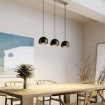 Suspension cool a 3 lampes lin�aire, noire
