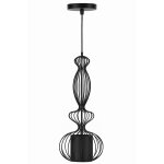 Suspension design moderne noir fer d26cm h61cm e27 style artistique pour salon salle a manger chambre ...