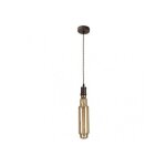 Suspension elio 1xe27 marron / ambre ampoule incluse 8w 3000k 640lm regx8x8 cm