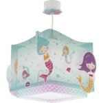Suspension pour enfants - dalber - mermaids - motif sir�nes - l 24 cm - h 24 cm - rose - vert
