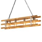 Suspension khan design vintage a 4 lampes