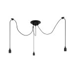 Suspension lampe d�corative aranea 3xe27 noir edo solutions