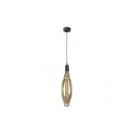 Suspension lilia 1xe27 marron / ambre ampoule incluse 8w 3000k 640lm regx12x12 cm
