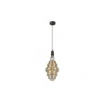 Suspension loreto 1xe27 marron / ambre ampoule incluse 8w 3000k 620lm regx20x20 cm