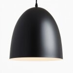 Suspension luminaire design moderne noir d30cm aluminium interieur salon salle a manger chambre - hct ...