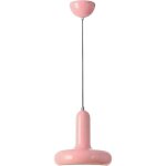 Suspension luminaire moderne rose - douille e27, c�ble r�glable 150cm, plafonnier m�tal peint pour cuisine, ...