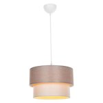 Suspension luminaire plafonnier �27 beige d30x72cm