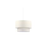 Suspension luminaire plafonnier abat jour blanc cr�me 30x20 cm