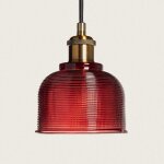 Suspension m�tal et verre craiova rouge