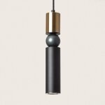 Suspension m�tal et verre luyo bleu
