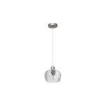 Suspension stela 1xe27 chrome 13x13 cm abat - jour en verre transparent