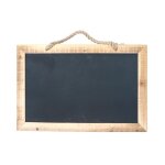 Suspension tableau ardoise cadre bois 60x40cm noir