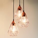 Suspension tarbes 3 lampes en cuivre brillant