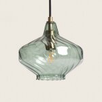 Suspension verre blas olive