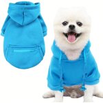 Sweat a capuche d'hiver avec poche pour chiot, manteau chihuahua, vêtements chauds, 1 pièce - type bleu ... Sweat a capuche d'hiver avec poche pour chiot, manteau chihuahua, vêtements chauds, 1 pièce - type bleu ...