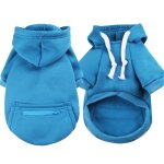 Sweat a capuche monochrome avec poche zippée pour animaux de compagnie, vêtements confortables, décontracté, ... Sweat a capuche monochrome avec poche zippée pour animaux de compagnie, vêtements confortables, décontracté, ...